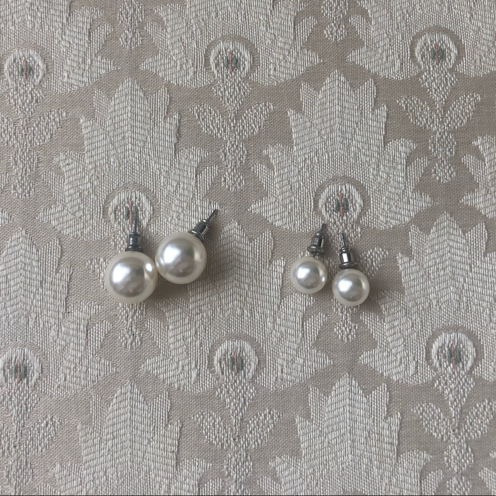 Faux Pearl Stud Earrings